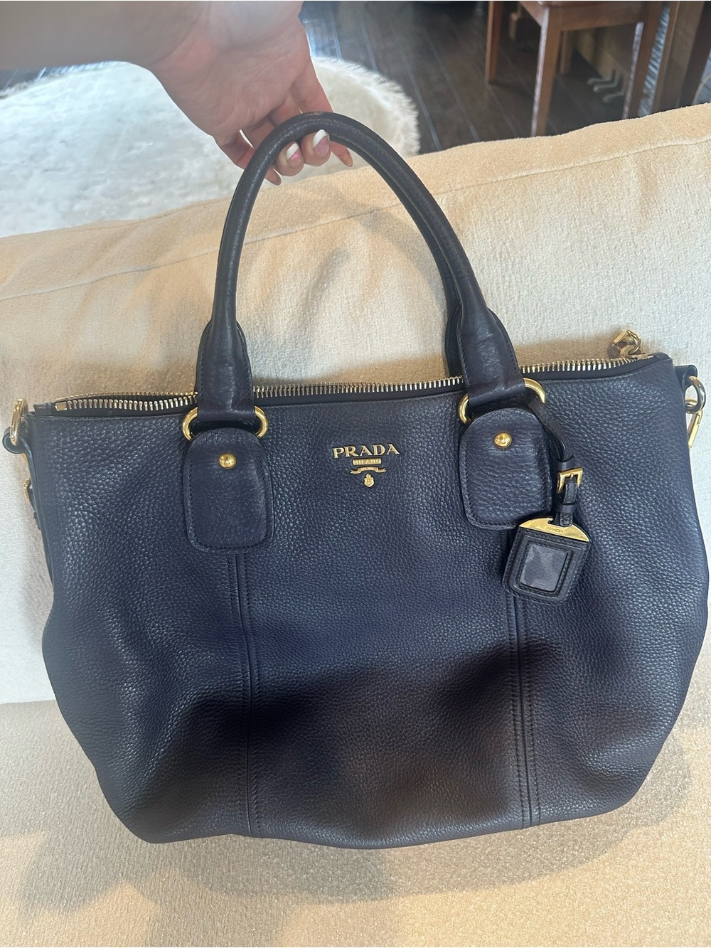 Prada Vitello Phenix Granato Bag